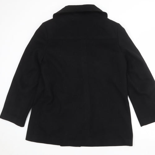 EWM Womens Black Jacket Size 14 Button