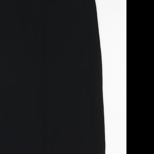 Topshop Womens Black Polyester Mini Size 6 V-Neck Pullover - Double Strap