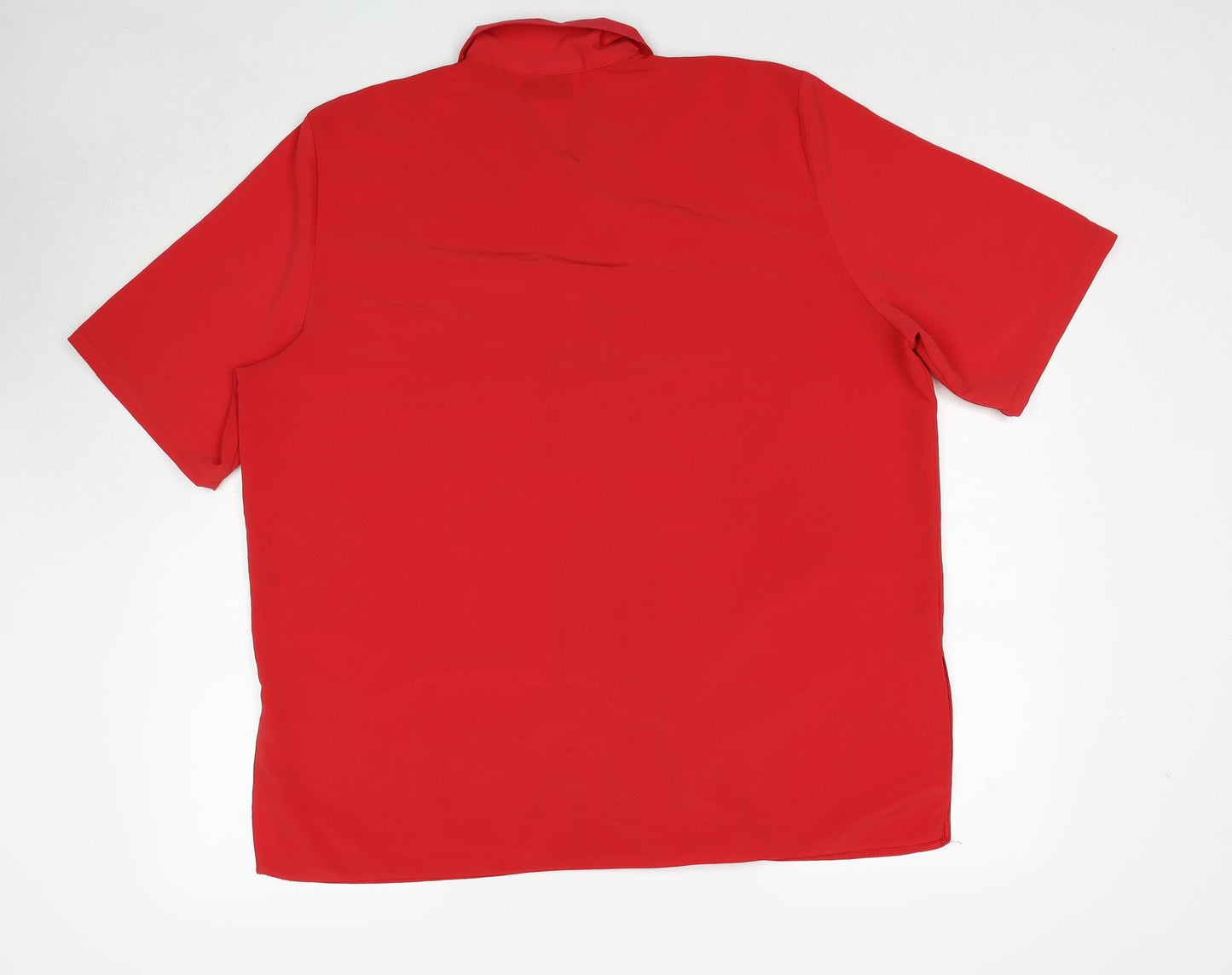 Eye Catch London Womens Red Polyester Basic Button-Up Size 18 Collared