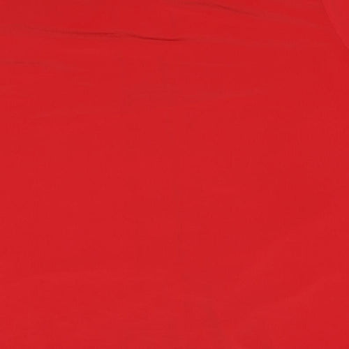 Eye Catch London Womens Red Polyester Basic Button-Up Size 18 Collared
