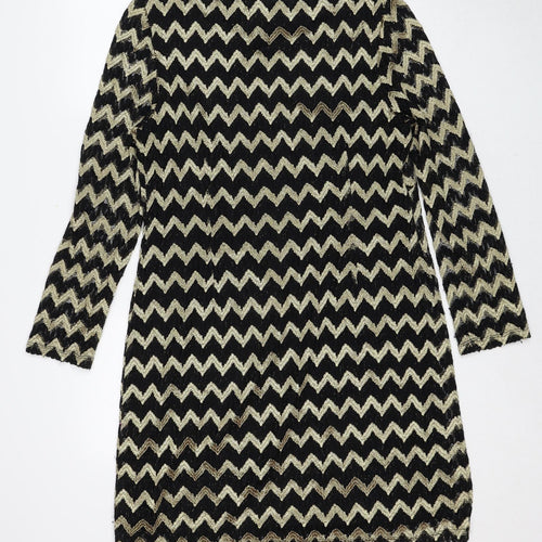 Roman Womens Multicoloured Geometric Polyester A-Line Size 18 Boat Neck Pullover