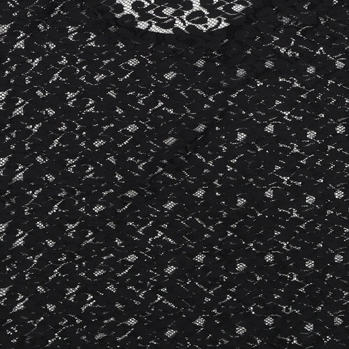 H&M Womens Black Floral Cotton Basic T-Shirt Size M Round Neck