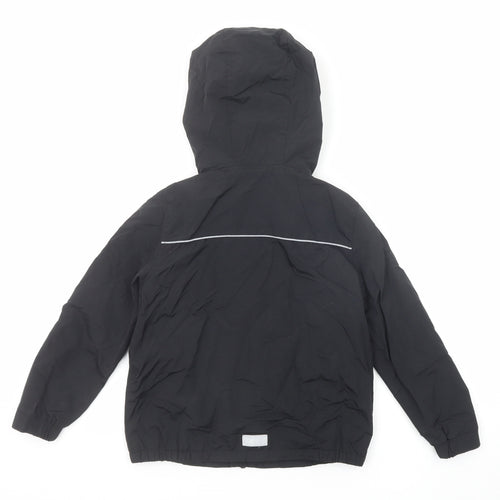 Blue Zoo Boys Black Windbreaker Jacket Size 8 Years Zip