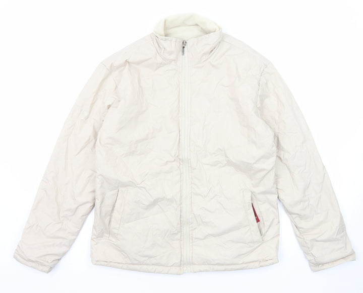 Luciana Womens Ivory Jacket Size XL Zip
