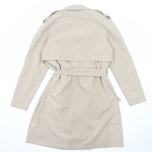 Pimkie Womens Beige Trench Coat Coat Size S Button