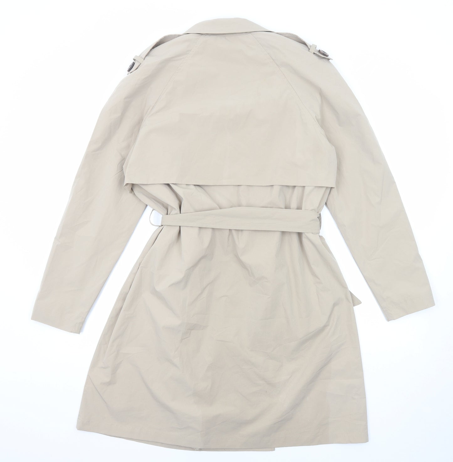 Pimkie Womens Beige Trench Coat Coat Size S Button