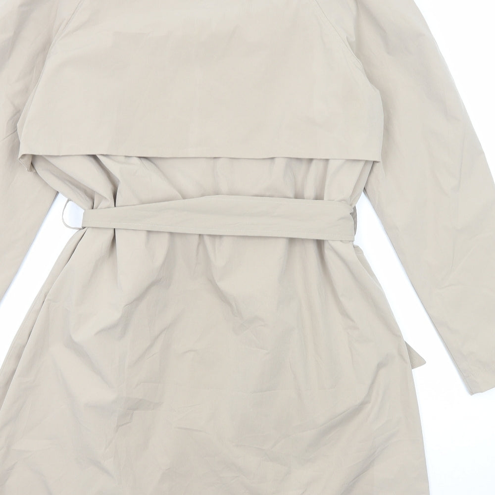 Pimkie Womens Beige Trench Coat Coat Size S Button