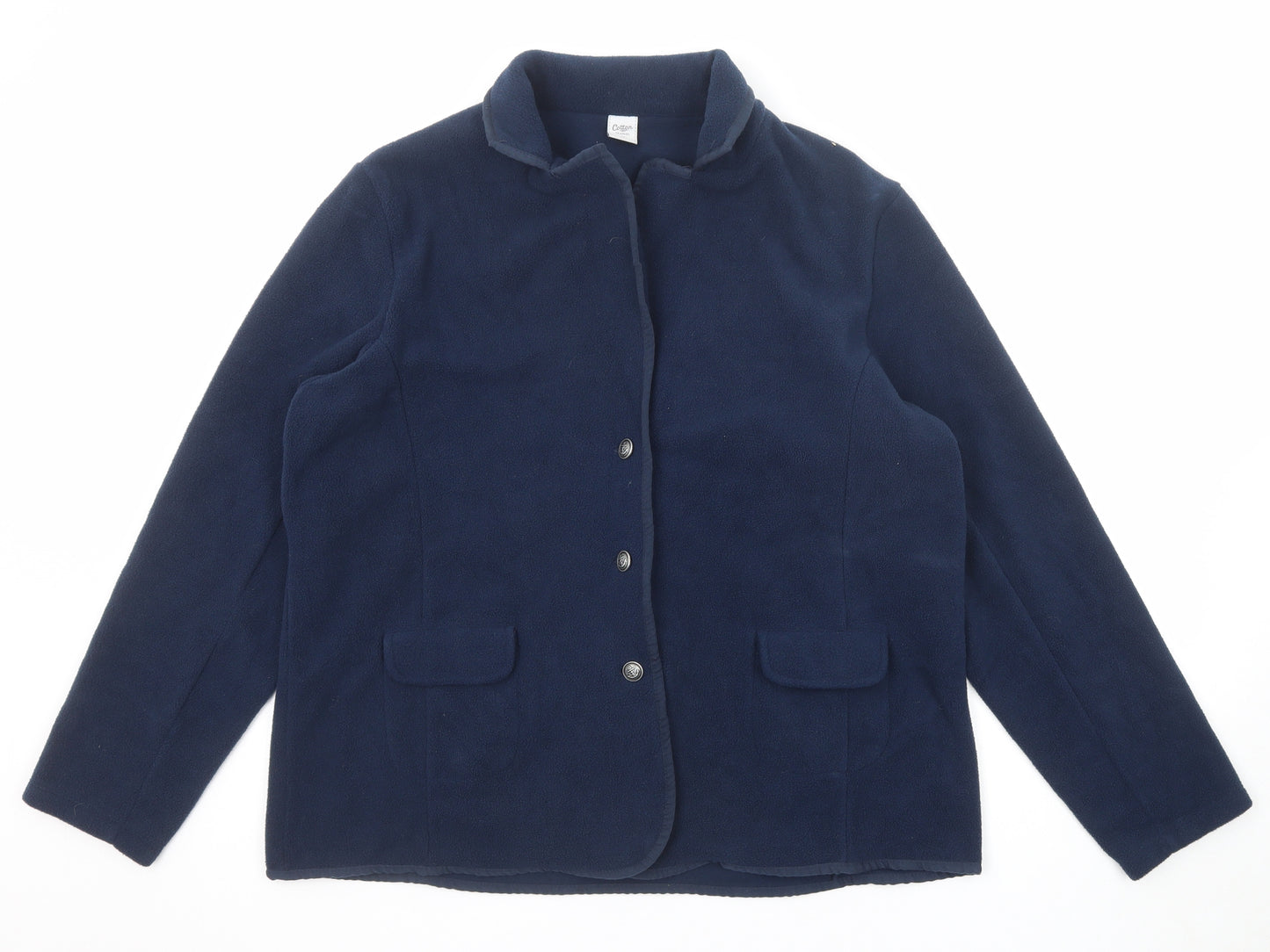 Cotton Traders Womens Blue Jacket Size 20 Button