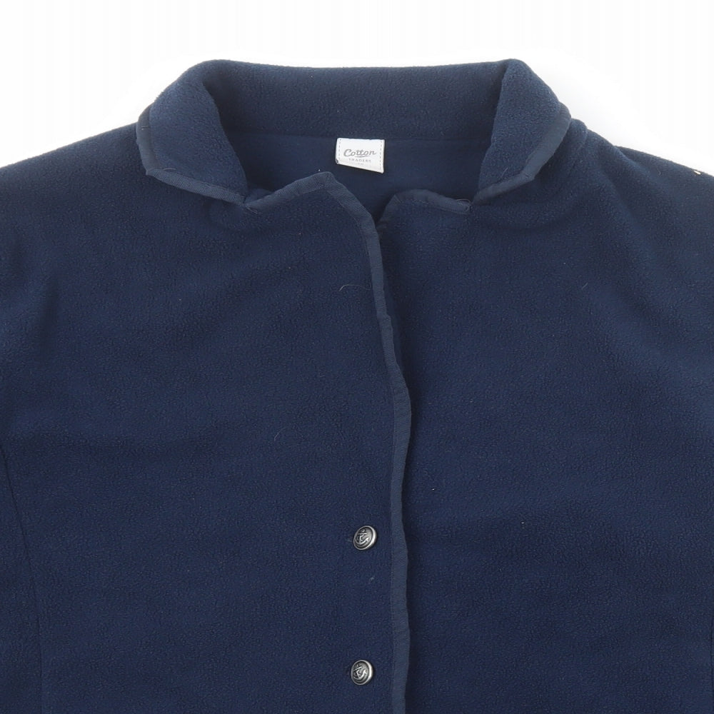 Cotton Traders Womens Blue Jacket Size 20 Button
