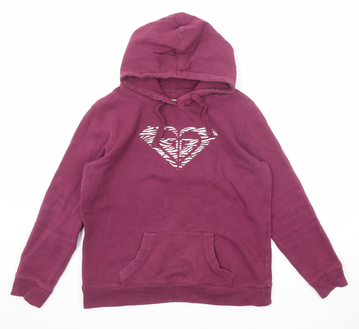 ROXY Womens Purple Cotton Pullover Hoodie Size L Pullover
