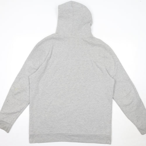 River Island Mens Grey Cotton Pullover Hoodie Size XL