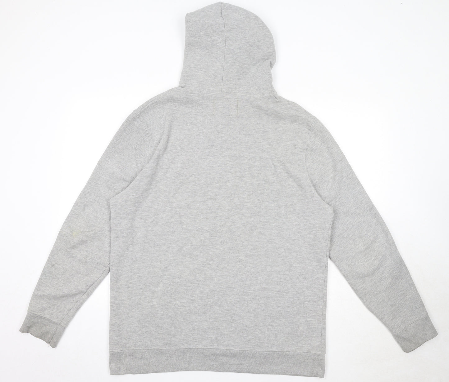 River Island Mens Grey Cotton Pullover Hoodie Size XL