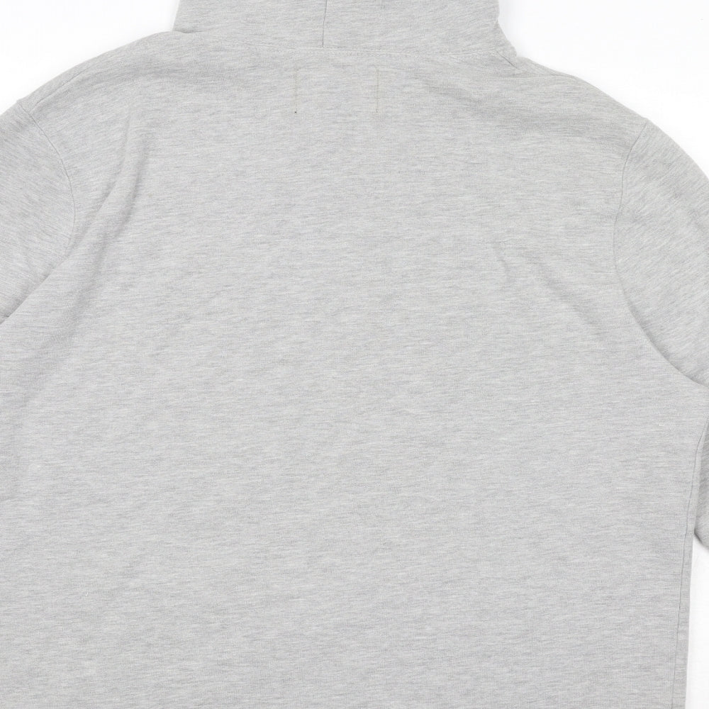 River Island Mens Grey Cotton Pullover Hoodie Size XL