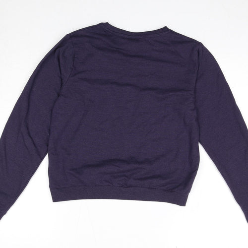 STRANGER THINGS Girls Purple Cotton Pullover Sweatshirt Size 13-14 Years Pullover