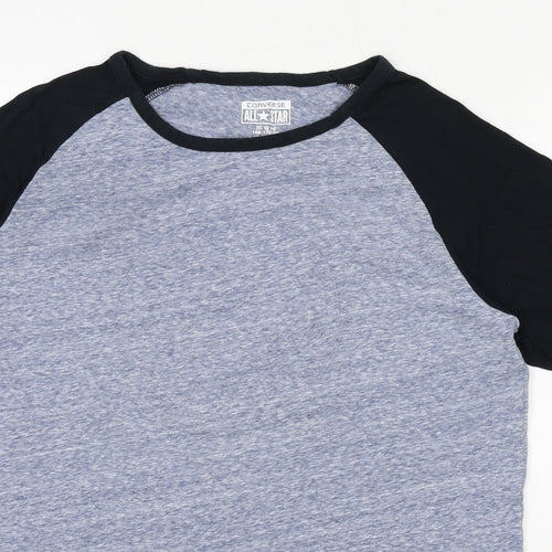 Converse Boys Blue Cotton Basic T-Shirt Size 13 Years Round Neck Pullover - Size 13-15 Years