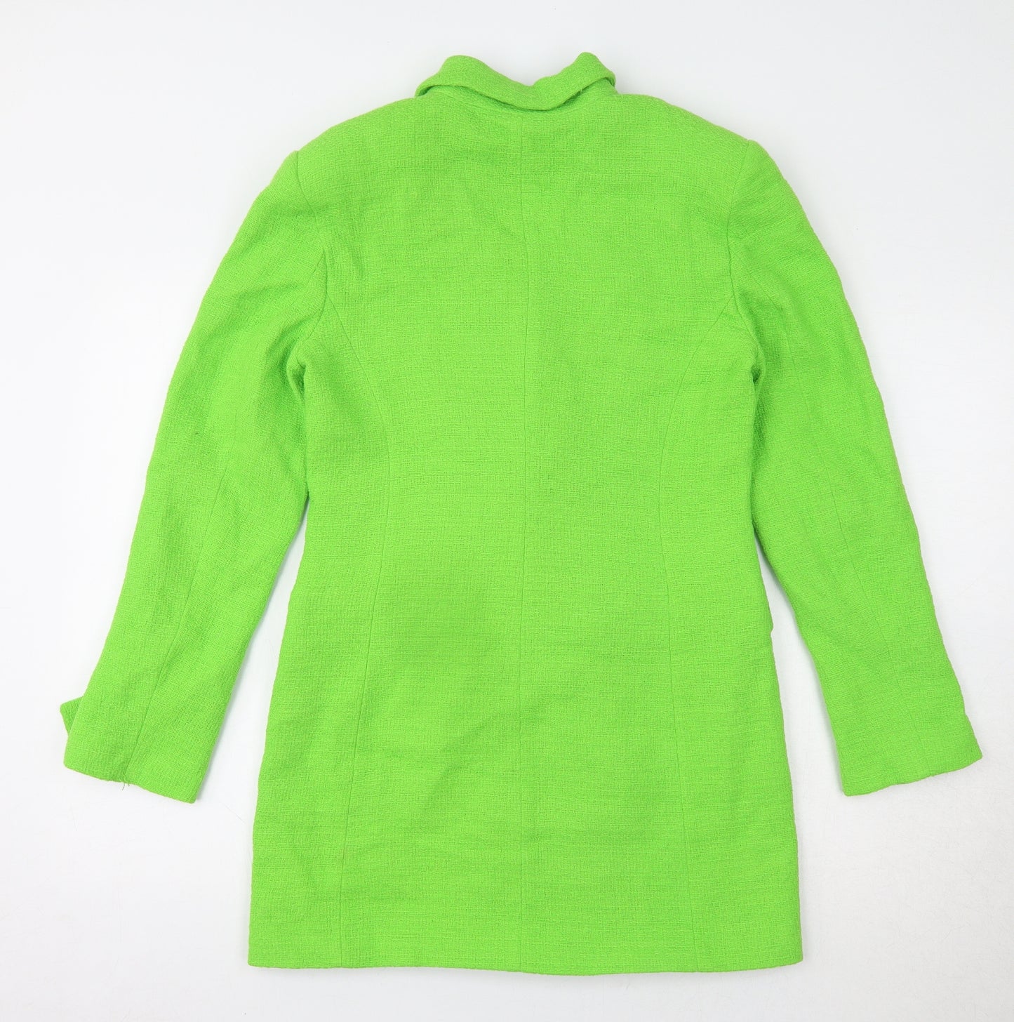 Zara Womens Green Pea Coat Coat Size M Button