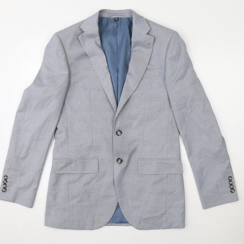 Marks and Spencer Mens Blue Polyester Jacket Suit Jacket Size 36 Regular