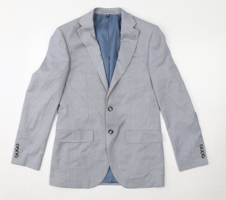 Marks and Spencer Mens Blue Polyester Jacket Suit Jacket Size 36 Regular