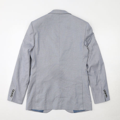 Marks and Spencer Mens Blue Polyester Jacket Suit Jacket Size 36 Regular
