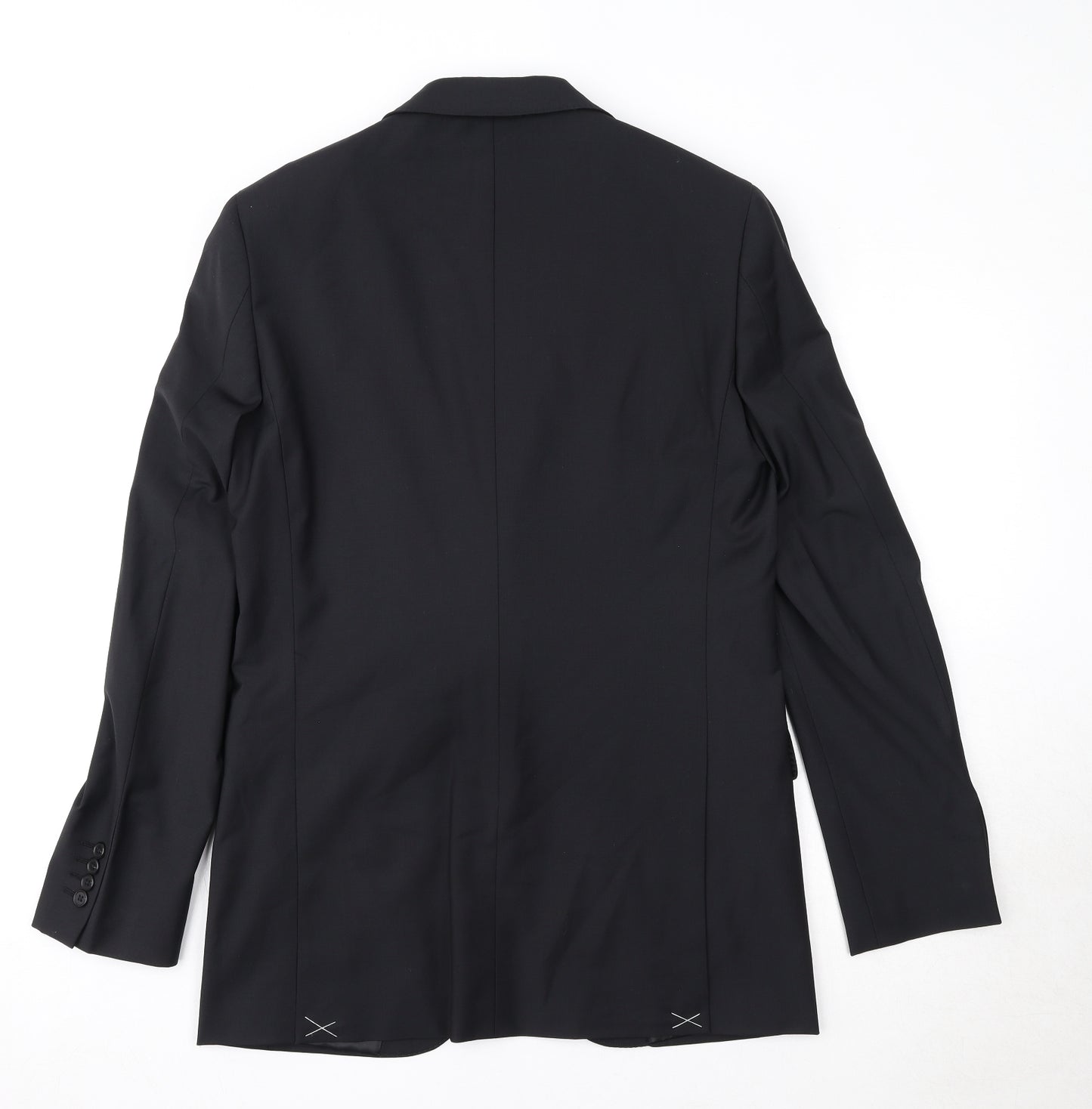 Marks and Spencer Mens Black Wool Jacket Suit Jacket Size 38 Regular