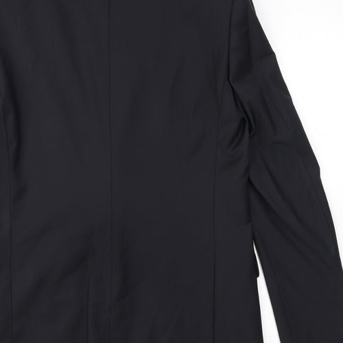 Marks and Spencer Mens Black Wool Jacket Suit Jacket Size 38 Regular