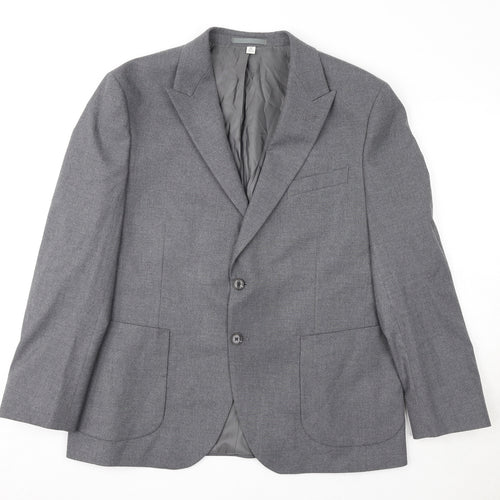 Autograph Mens Grey Polyester Jacket Suit Jacket Size 42 Regular