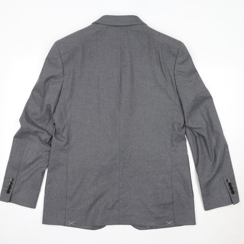 Autograph Mens Grey Polyester Jacket Suit Jacket Size 40 Regular
