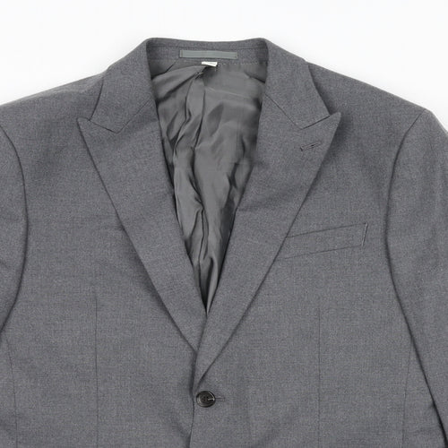 Autograph Mens Grey Polyester Jacket Suit Jacket Size 40 Regular