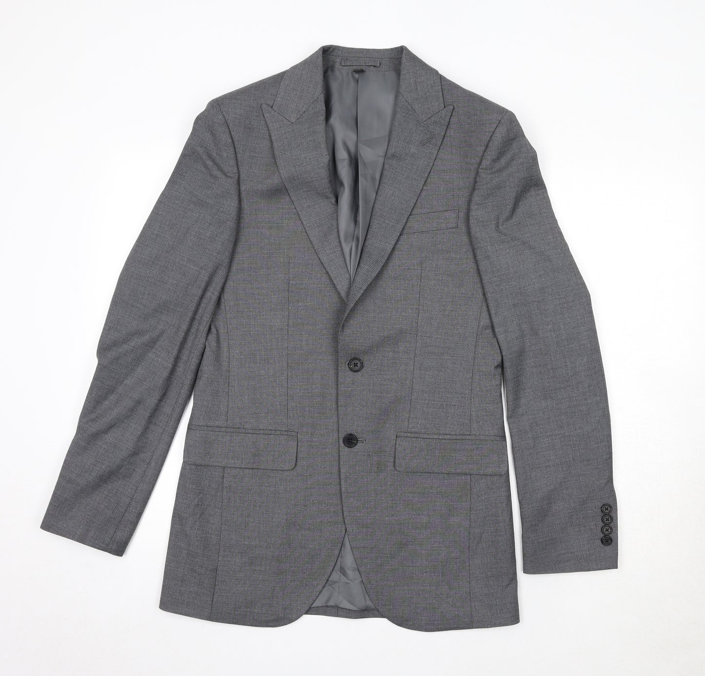 Marks and Spencer Mens Grey Polyester Jacket Suit Jacket Size 36 Regular