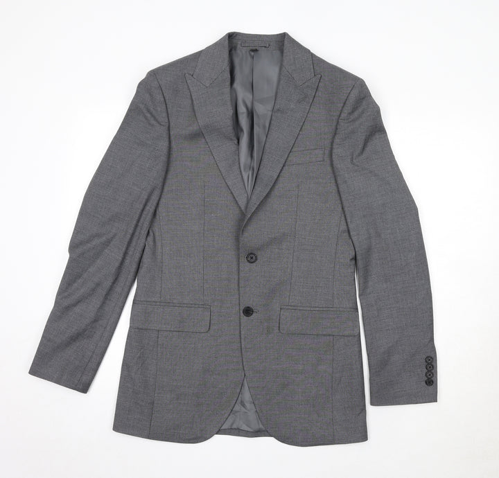 Marks and Spencer Mens Grey Polyester Jacket Suit Jacket Size 36 Regular