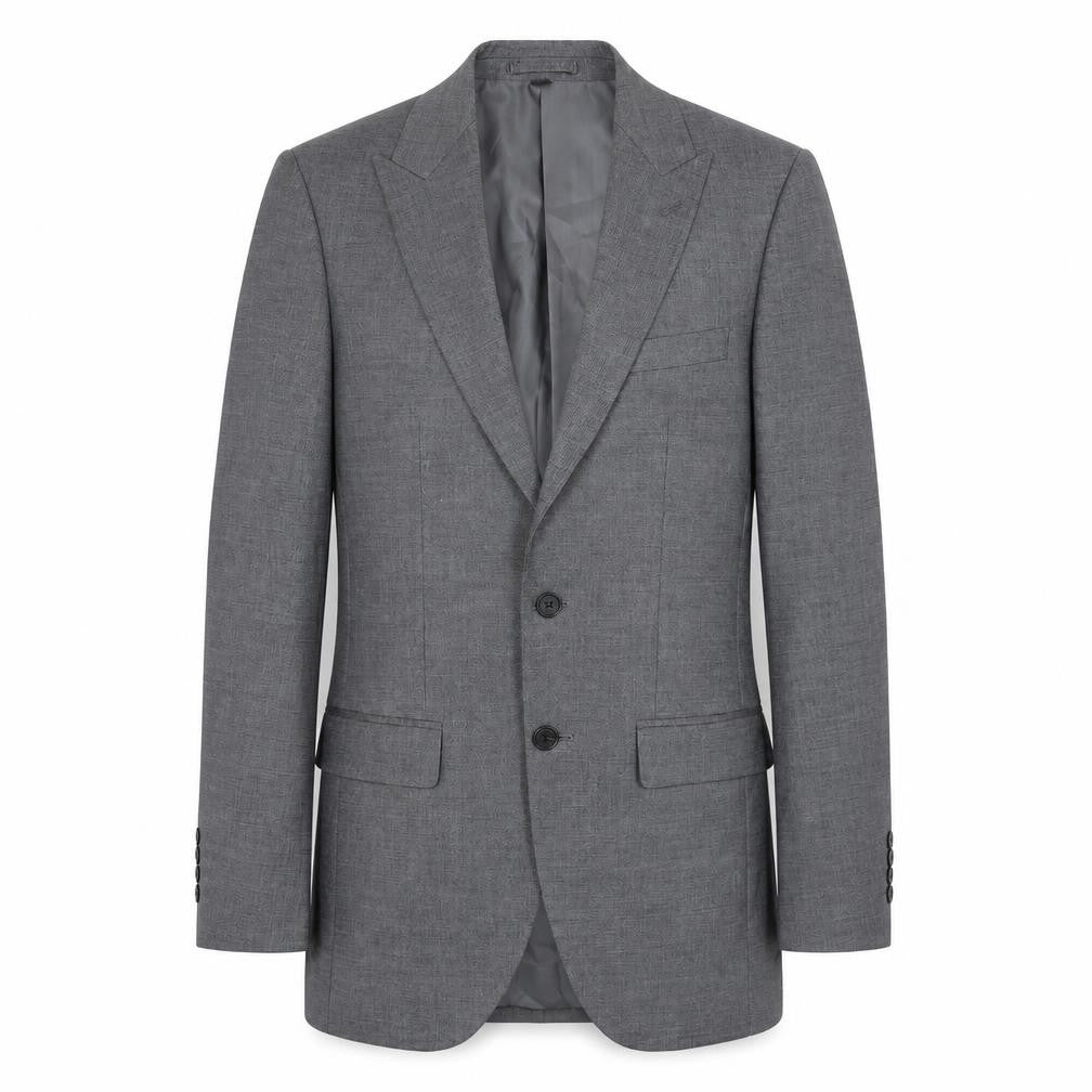 Front view of Marks & Spencer men’s grey polyester jacket suit jacket, size 36, regular