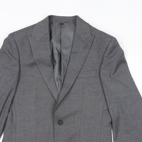 Marks and Spencer Mens Grey Polyester Jacket Suit Jacket Size 36 Regular