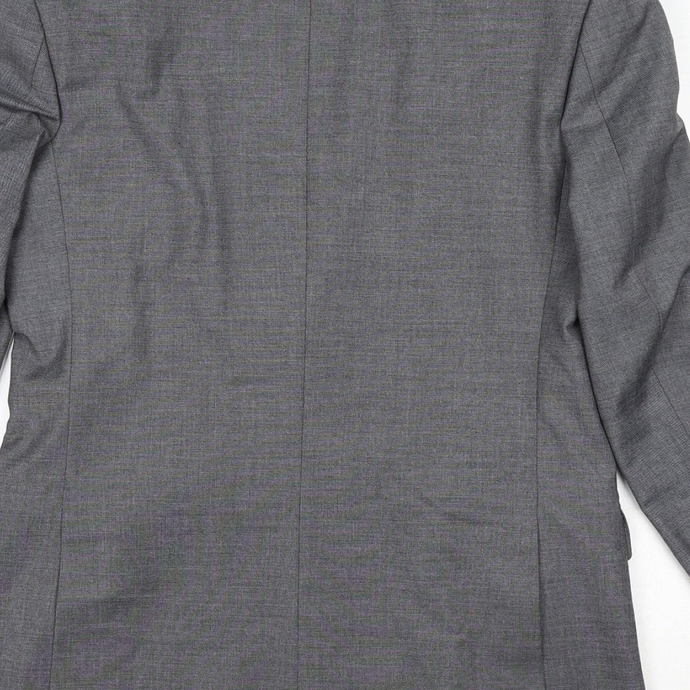 Marks and Spencer Mens Grey Polyester Jacket Suit Jacket Size 36 Regular