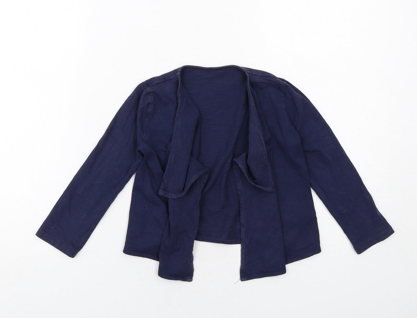 Mothercare Girls Blue V-Neck Cotton Cardigan Jumper Size 3 Years
