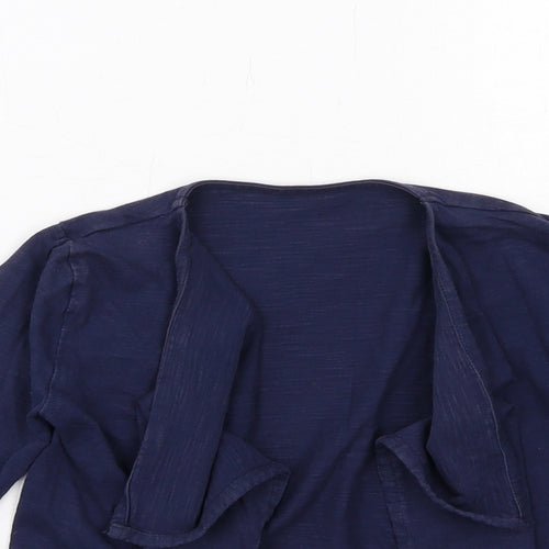 Mothercare Girls Blue V-Neck Cotton Cardigan Jumper Size 3 Years