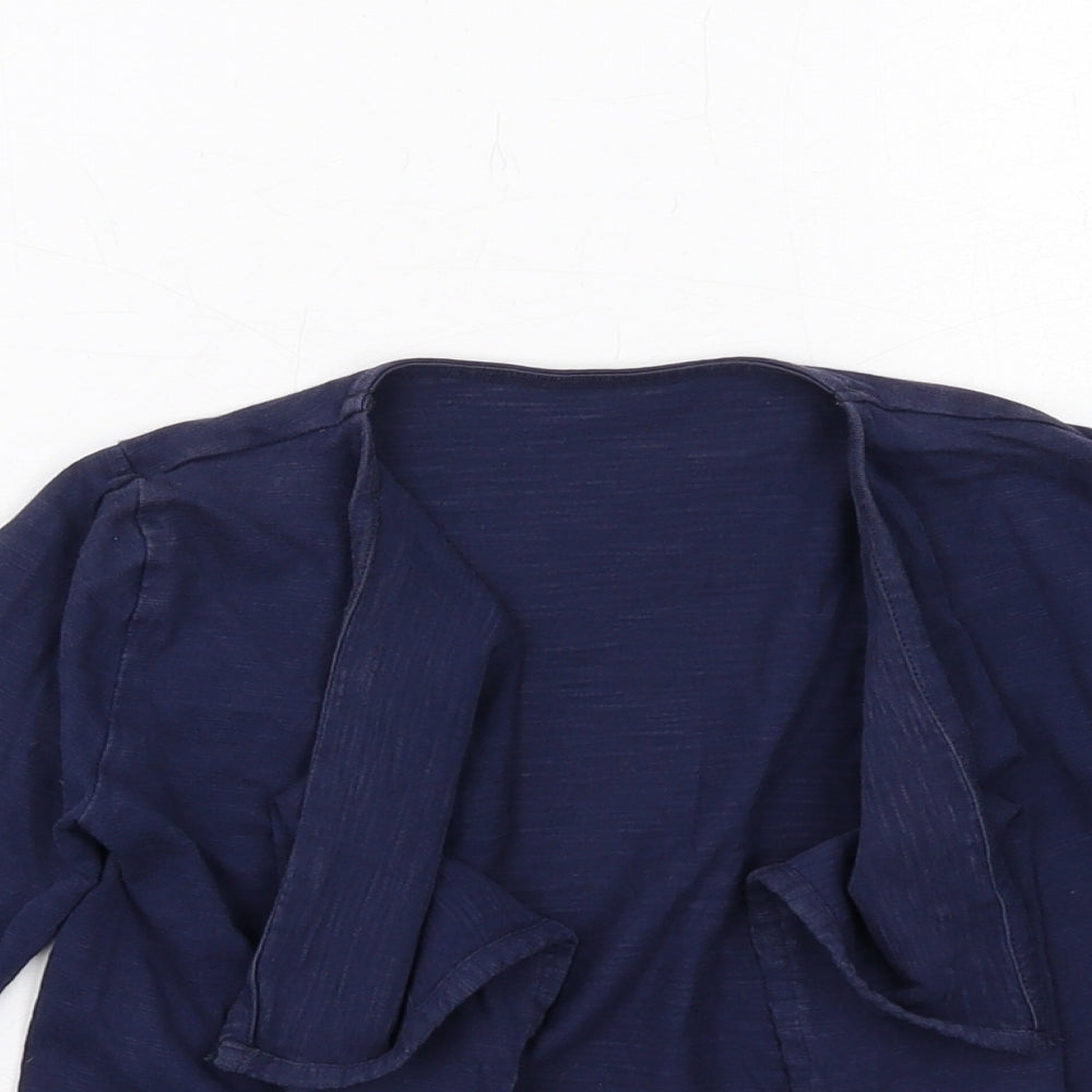 Mothercare Girls Blue V-Neck Cotton Cardigan Jumper Size 3 Years