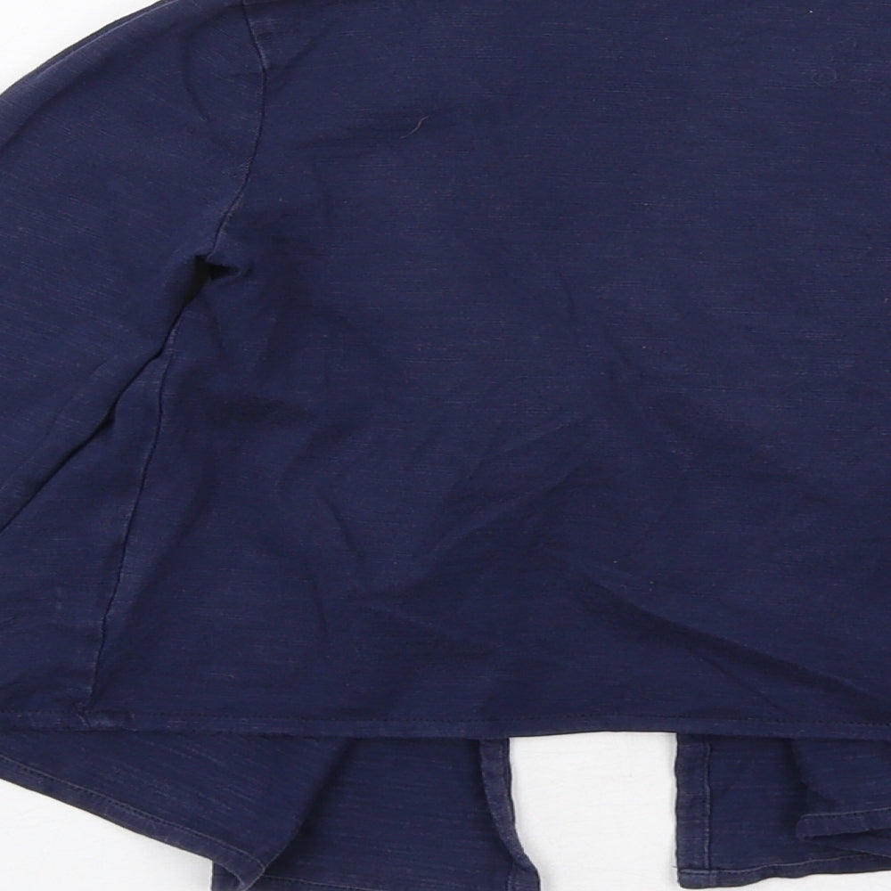 Mothercare Girls Blue V-Neck Cotton Cardigan Jumper Size 3 Years
