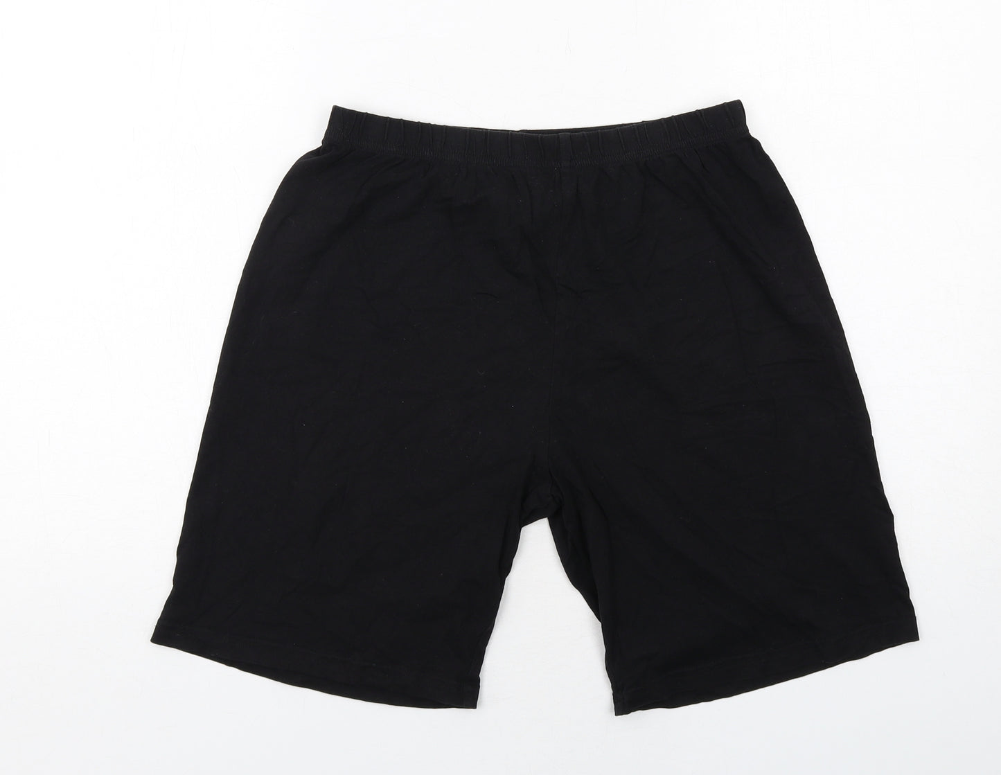 H&M Girls Black Cotton Sweat Shorts Size 14 Years Regular