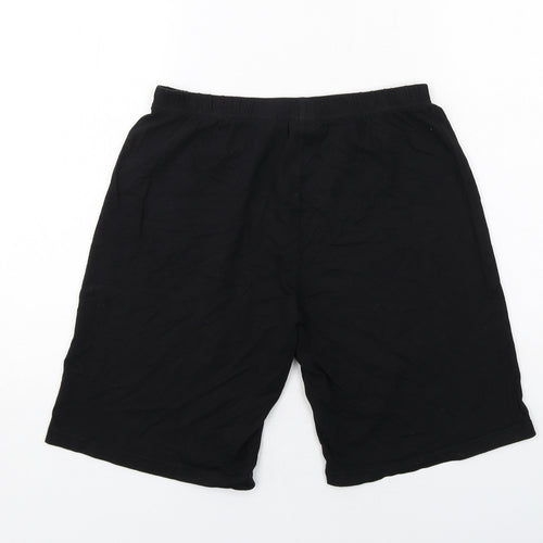 H&M Girls Black Cotton Sweat Shorts Size 14 Years Regular