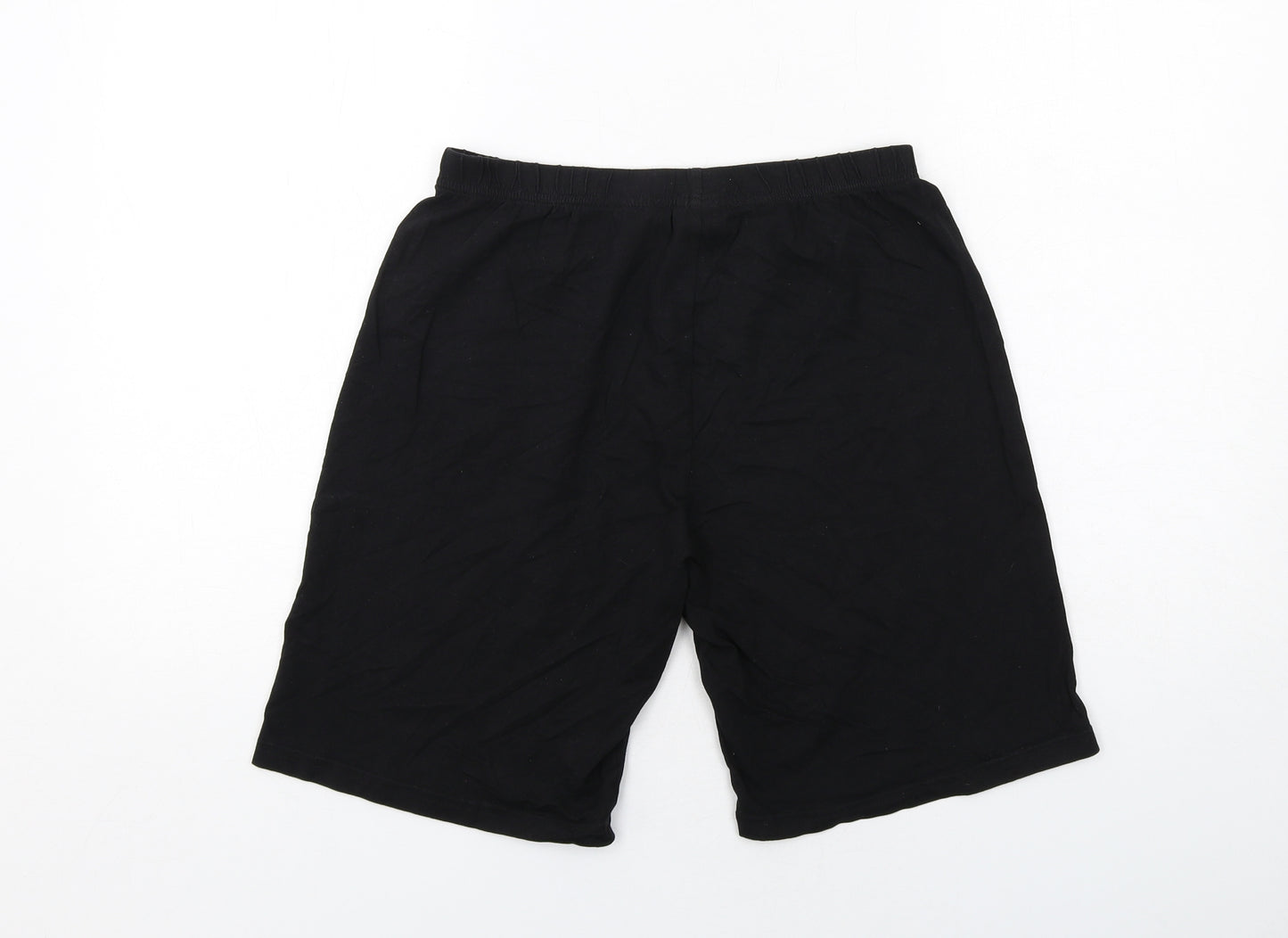 H&M Girls Black Cotton Sweat Shorts Size 14 Years Regular