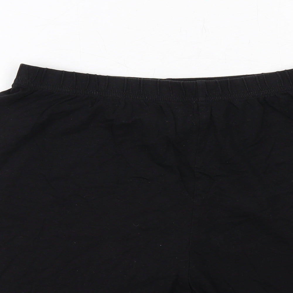 H&M Girls Black Cotton Sweat Shorts Size 14 Years Regular