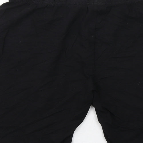 H&M Girls Black Cotton Sweat Shorts Size 14 Years Regular