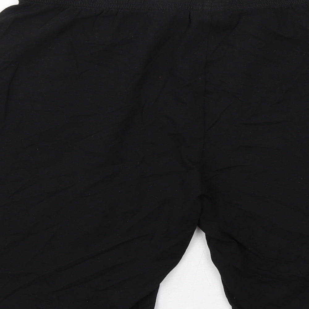 H&M Girls Black Cotton Sweat Shorts Size 14 Years Regular