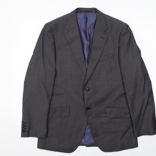 Autograph Mens Grey Polyester Jacket Suit Jacket Size 40 Regular