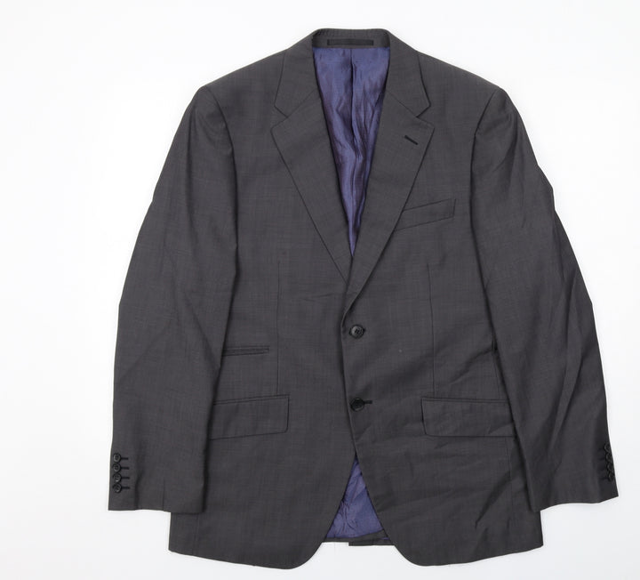Autograph Mens Grey Polyester Jacket Suit Jacket Size 40 Regular