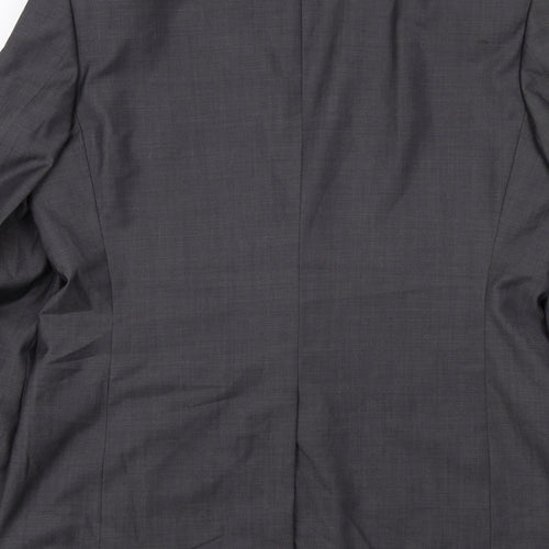 Autograph Mens Grey Polyester Jacket Suit Jacket Size 40 Regular