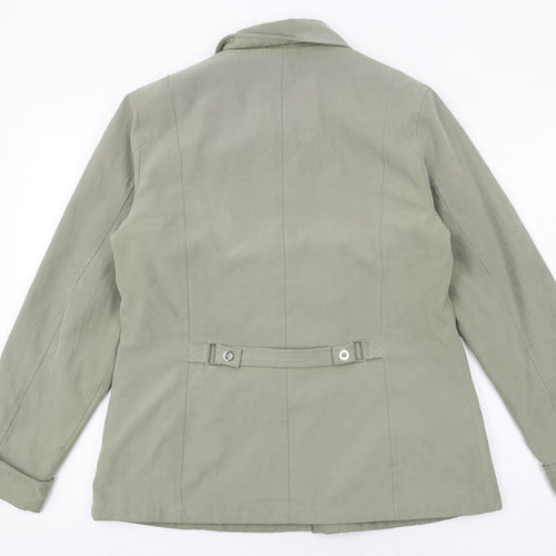 Finesse Womens Green Jacket Size 12 Snap
