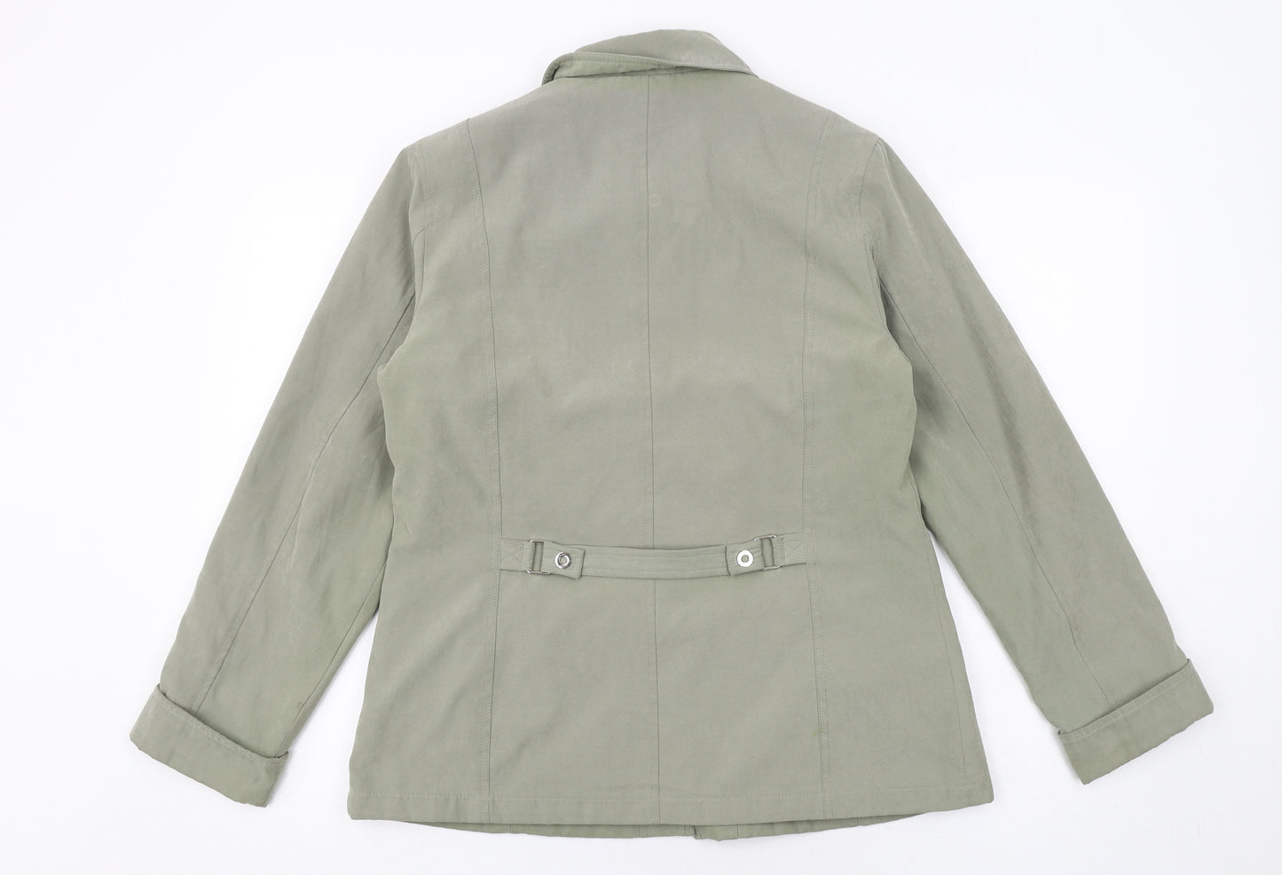 Finesse Womens Green Jacket Size 12 Snap