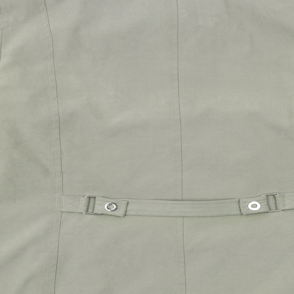 Finesse Womens Green Jacket Size 12 Snap