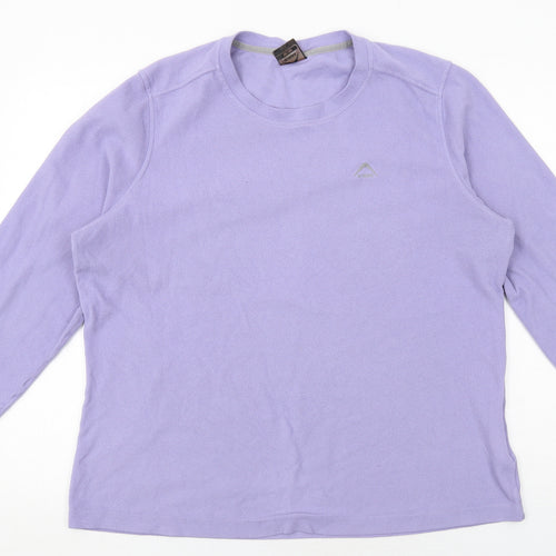 K-Way Womens Purple Polyester Pullover Sweatshirt Size XL Pullover